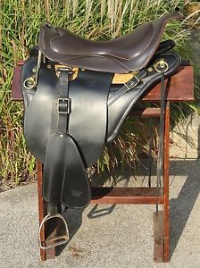 16-1/2"  (18") JACK HAGGIS SADDLERY Western Trooper Style Trail Horse Saddle