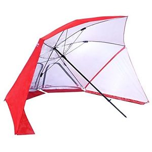 2 in 1 Sun Shade Umbrella Shelter Portable Outdoors Sport Beach Canopy Tent Red