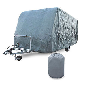 Pro Plus Wohnwagen Schutzhülle 235 x 366 bis 701cm 4 Schichten 160g /m² Schutz