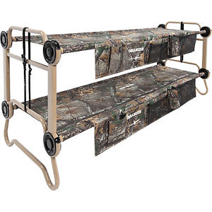 Large Portable Double Bunk Bed Realtree Camo Camping Cot