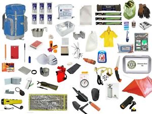 72-Hr Blue Survival Backpack Kit Zombie Emergency 3 Day Disaster Hurricane Pack