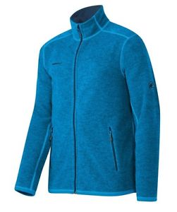 Mammut Polar ML Jacket Men, atlantic, Fleecejacke für Herren mit Strickoptik