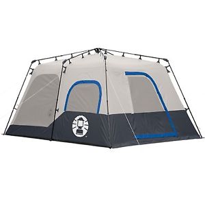 Coleman Instant  Tent 14 x 10 2 Room Tent WeatherTec System 7 Windows Blue Beige