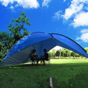 Oxking Outdoor 5-8 People POP UP Canopy Large Triangular Beach Sun Shelter Pergo