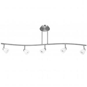 Cal Lighting SL-954-5-BS-WH Track Lighting, Brushed Steel & White