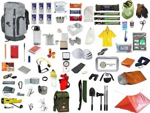 3 Day Grey Emergency Survival Kit Bug Out 45L Bag Disaster Earthquake 72 Hour