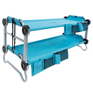 Durable Camping Disc O Bunk Bed Teal Blue Sleeping Gear Cot