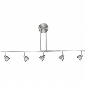 Cal Lighting SL-954-5-BS-CRU Track Lighting, Cone Rust & Brushed steel