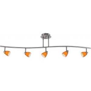 Cal Lighting SL-954-5-BKYELS Track Lighting, Yellow Art Glass & Black