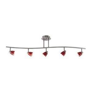 Cal Lighting SL-954-5-RU-CWH Track Lighting, Cone White & Rust