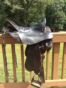 Black Tucker Endurance Saddle For Sale, W 16"-actual Shipping Charged