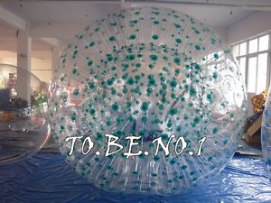 3.0*2.2M Green Inflatable Zorb ball Zorbing Human Hamster ball Hydro Zorb 1.MM