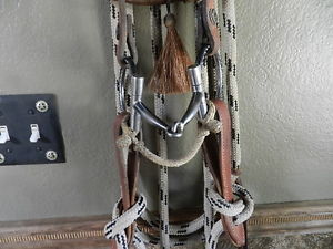 Custom western Vaquero headstall, Tom Balding snaffle, Ortiz horsehair bridle