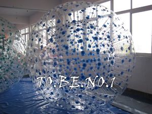 3.0*2.2M Blue Inflatable Zorb ball Zorbing Human Hamster ball Hydro Zorb 1.0MM