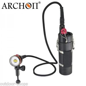 Archon WH166 DH160 Canister Rechargeable Underwater Diving LED Flashlight Torch