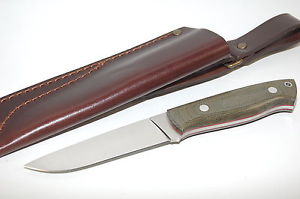 Enzo Trapper115 Elmax  Stahl Outdoormesser Jagdmesser EDCMesser Lederscheide