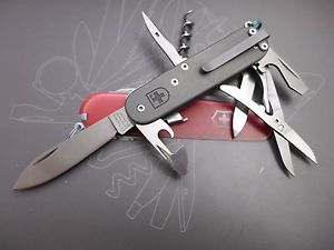 Titanium Custom Victorinox Evolution 85mm Swiss Army Knife Wenger Pocket Clip