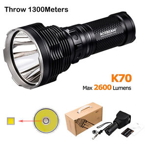 ACEBeam K70 CREE XHP35 2600Lumens 1300M Beam Distance Search & Rescue Flashlight