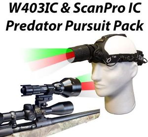 Wicked Lights W403IC & ScanPro IC Predator Pursuit Night Hunting Light ComboKit