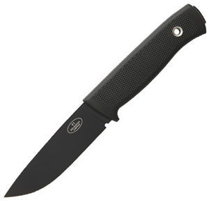 Fallkniven F1 Black Swedish Survival Knife - Leather Sheath | Lam.VG10 Thermorun