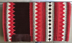 Golden West Lori Heckaman 33 X 38 Wool Show Pad Saddle Blanket reining cow horse