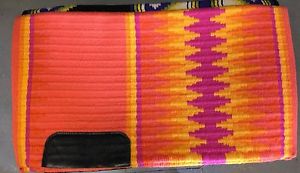 Golden West Lori Heckaman 33 X 38 Wool Show Pad Saddle Blanket reining cow horse