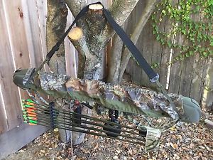 2013 PSE X Force Omen RH Compound Bow - Mossy Oak Camo - 28” Draw FULLY LOADED