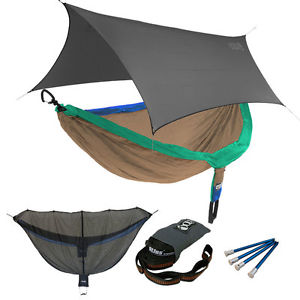 Eagles Nest ENO DoubleNest OneLink Combo - ATC Hammock+Grey Profly