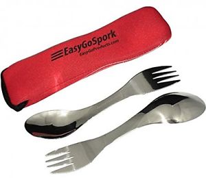 Camping Spork - Spoon Fork Knife Dinnerware Camp Cooking Utensil -2 Packs