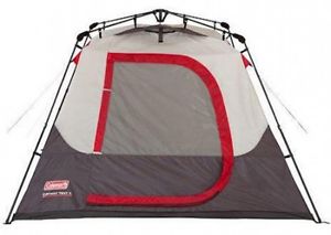 Coleman Dome Instant Tent Heavy-Duty Fabric Outdoor Camping Hiking Shelter Gray