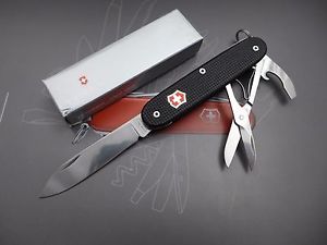 Custom Victorinox Pioneer X Voyageur Compact Pocket Clip SAK MOD 93mm BLACK