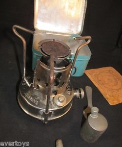 OLD AYMARO N° 96 ARGENTINA KEROSENE CAMPNG COLLAPSIBLE STOVE, BOX, Very Good!!!!