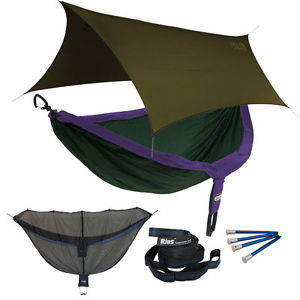 Eagles Nest ENO DoubleNest OneLink Combo - Purple/Forest Hammock+Olive Profly