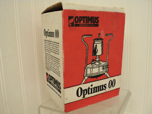 VINTAGE IN BOX UNUSED SWEDEN OPTIMUS # 00 STOVE WOW WITH PAPERWORK FOR REI