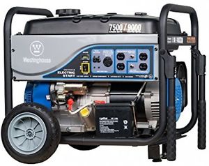 Westinghouse WH7500E Gas Powered Portable Generator With Electric Start - 7500