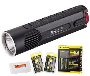 Bundle - 5 Items: NiteCore EC4S 2150 Lumen CREE XHP50 LED Flashlight with 2x ...