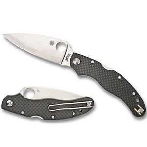 Spyderco Caly 3.5 Carbon Fibre ZDP-189 - Plain Blade Knives