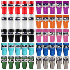 50pcs 10 Colos Yeti 30oz Rambler Cooler Tumbler Stainless Steel Cup Coffee Mug