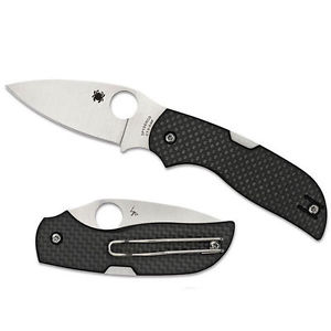 Spyderco Chaparral CF/G-10 Laminate - Plain Blade Knives