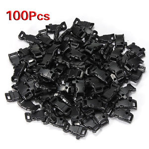 WS 10X 100X 1/2" Buckles Survival Bracelet Release Clasp Webbing Whistle WS