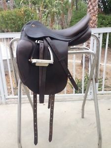 Youth or small adult ~ Prestige Top Dressage Saddle ~ Dark Brown ~ 16 inches