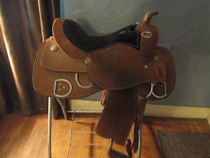 All American Saddle Co USA Company 16" FQHB working / ranch / training saddle