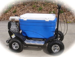 Crazy Coolers Motorized Blue Cooler, fast and furious