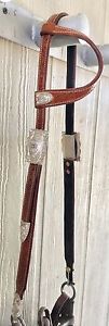 Mark Dahl Solid Sterling Silver Headstall - buckaroo wade saddle