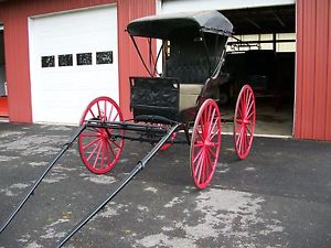 Antique Horse Drawn Single Seat Top Buggy