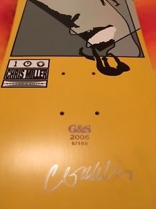 G&S Chris Miller Face Re Issue SIGNED deck #6 of #100. Original Skateboard Deck