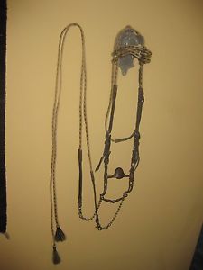 Vintage Braided Horsehair Bridle and Reins with Fleming Silver Bit