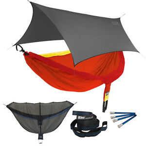 Eagles Nest ENO DoubleNest OneLink Combo - Sunshine Hammock+Grey Profly