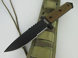 Hardcore Hardware MFK04-G Tactical Survival Knife Coyote G-10 Multicam Sheath