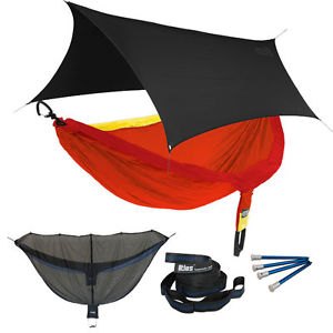 Eagles Nest ENO DoubleNest OneLink Combo - Sunshine Hammock+Black Profly